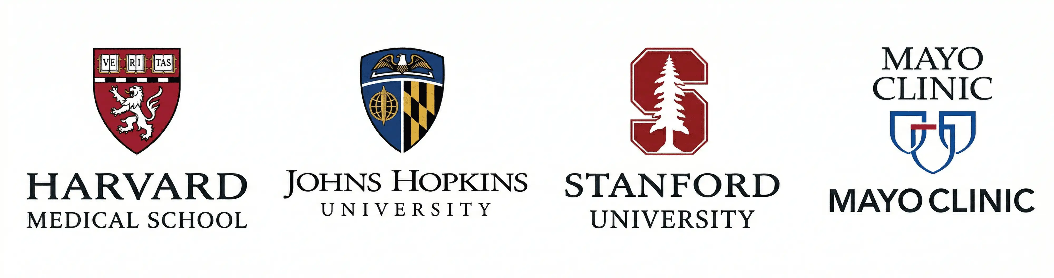 Harvard, Johns Hopkins, Stanford, Mayo Clinic